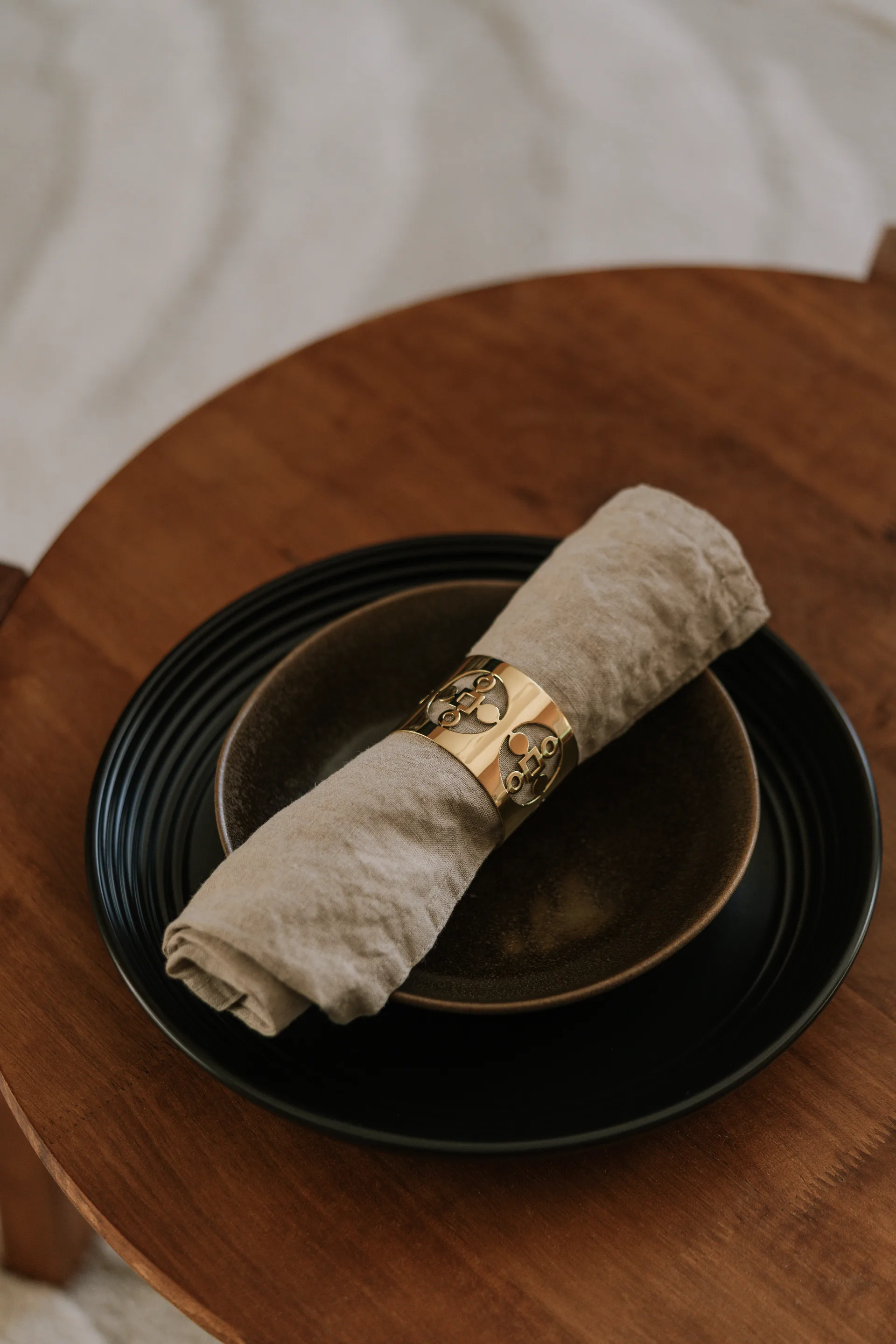 Anima Gemella anneaux de serviette - lot de 2, Laiton Hilke Collection