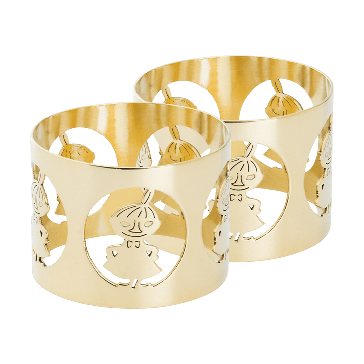 Anneau de serviette Hilke X Mumin Lilla My 2-pack - Laiton - Hilke Collection