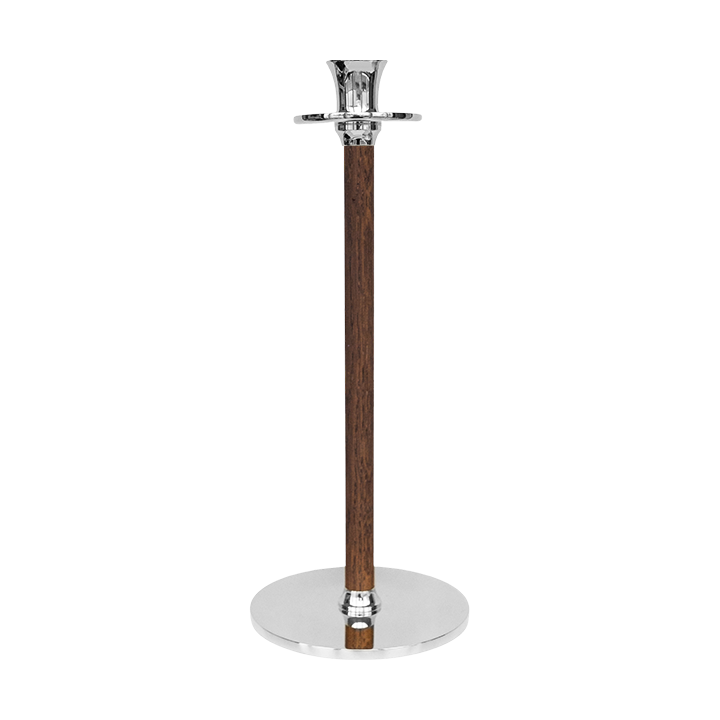 Hilke Collection Bougeoir Alto Basso 30 cm Laiton nickelé