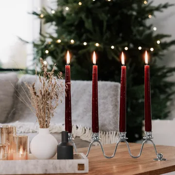 Bougeoir de l’avent Lignano Sabbiadoro - Laiton nickelé - Hilke Collection