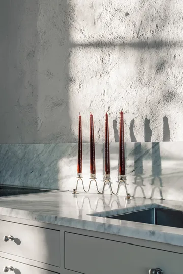 Bougeoir de l’avent Lignano Sabbiadoro - Laiton nickelé - Hilke Collection