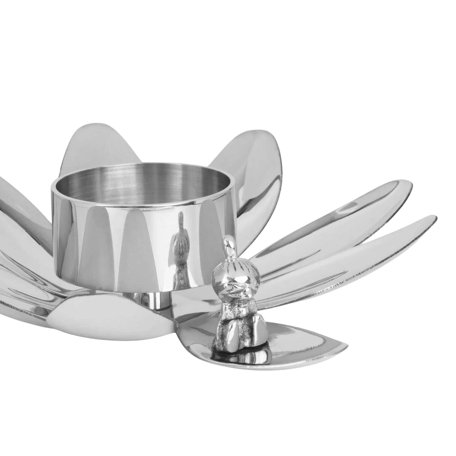 Bougeoir Hilke X Mumin Lilla My, Laiton nickelé Hilke Collection