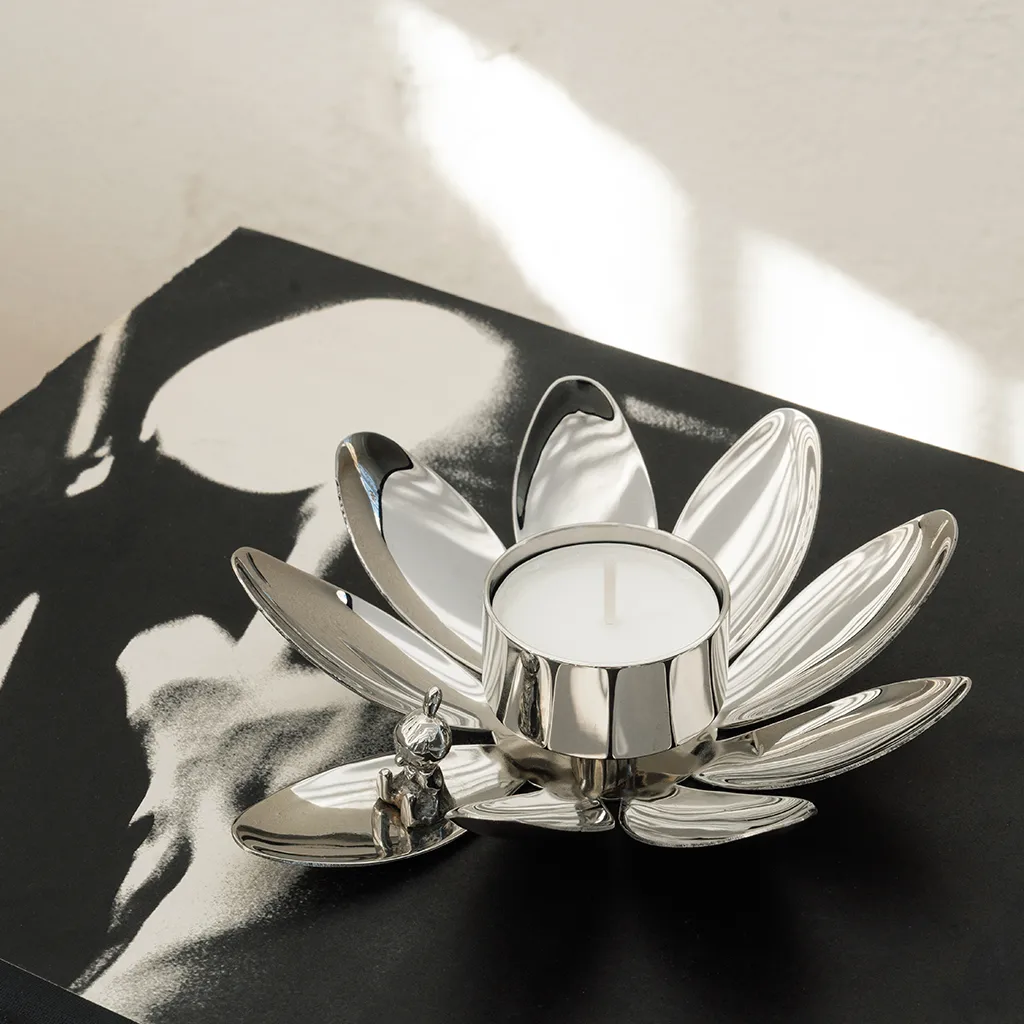 Bougeoir Hilke X Mumin Lilla My, Laiton nickelé Hilke Collection