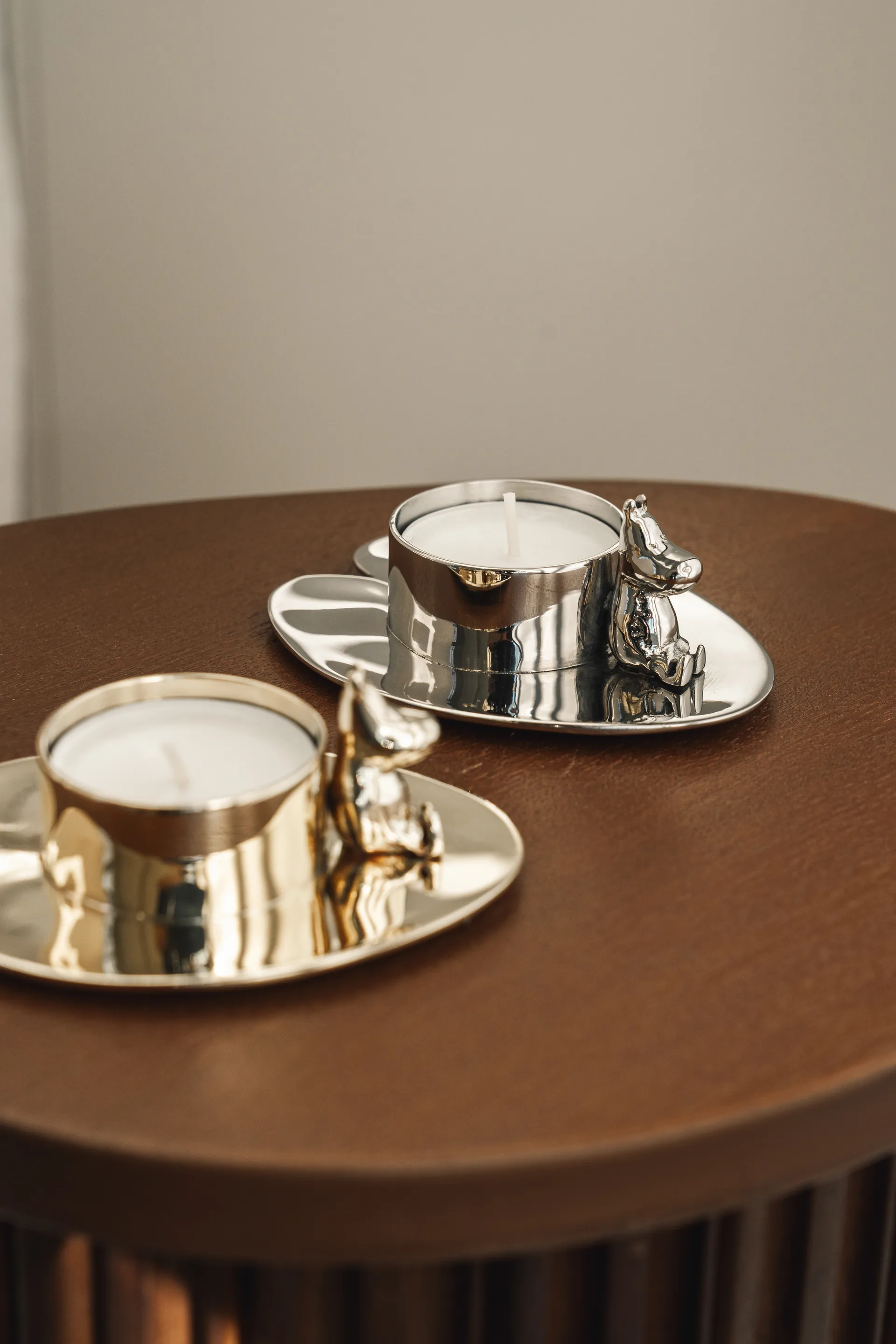 Bougeoir Hilke X Mumin No.3, Laiton nickelé Hilke Collection