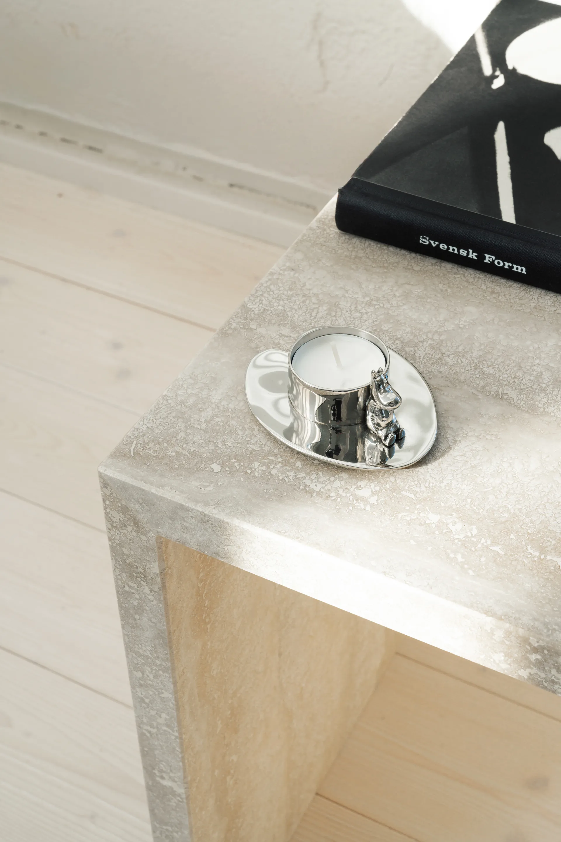 Bougeoir Hilke X Mumin No.3, Laiton nickelé Hilke Collection