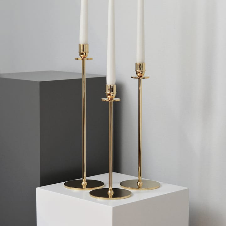 Bougeoir Luce Del Sole 40 cm, Laiton solide Hilke Collection