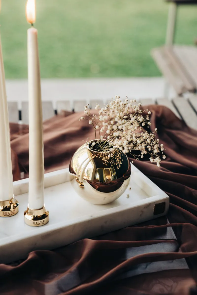 Bougeoir Piccolo no.2, Laiton solide Hilke Collection