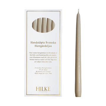 Bougies Herrg�ård 30 cm lot de 6 - Beige clair - Hilke Collection