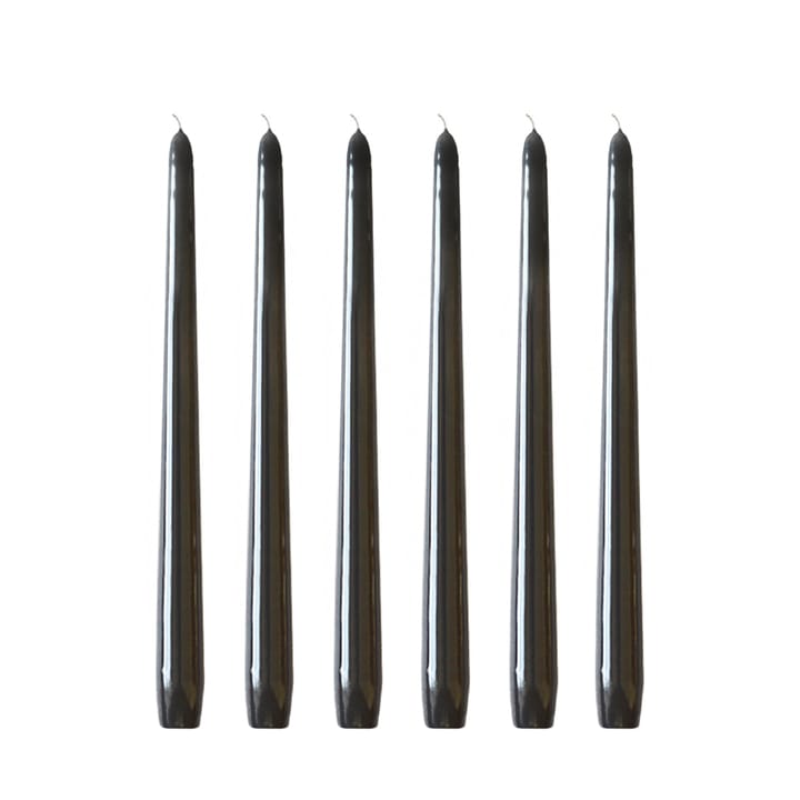 Bougies Herrgård 30 cm lot de 6 - Noir brillant - Hilke Collection