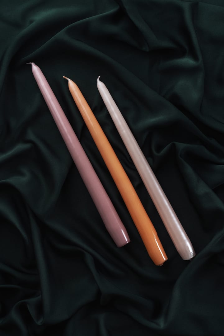 Bougies Herrgård 30 cm lot de 6, Rose Métallique Hilke Collection