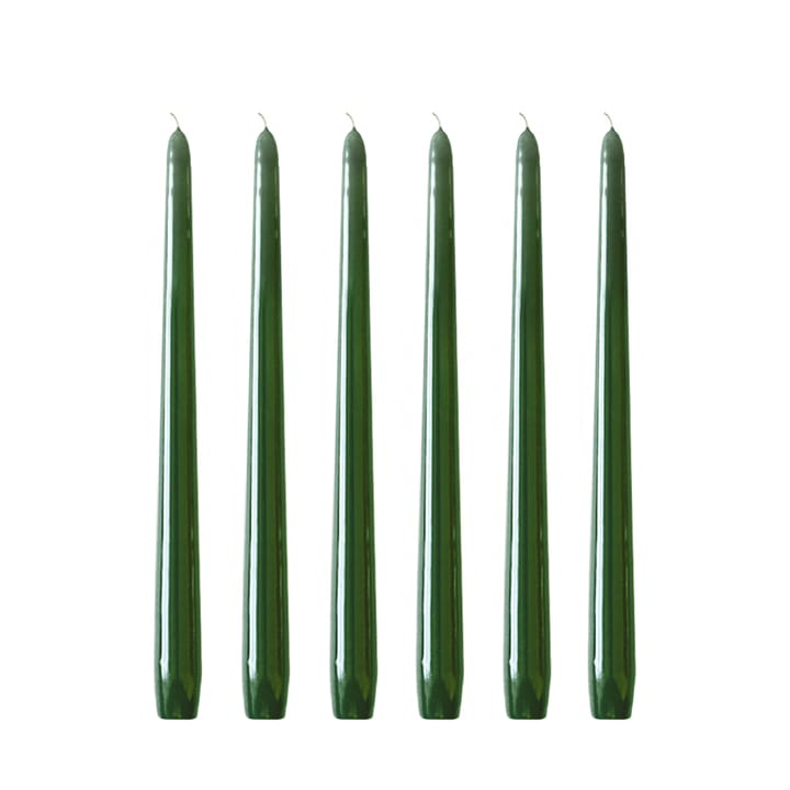 Bougies Herrgård 30 cm lot de 6 - Vert foncé - Hilke Collection