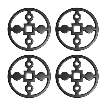 Dessous de verre Anima Gemella Lot de 4 - Noir - Hilke Collection