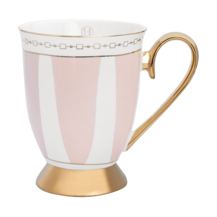 Mug Strisce Rosa 28 cl - Rose-blanc-or - Hilke Collection