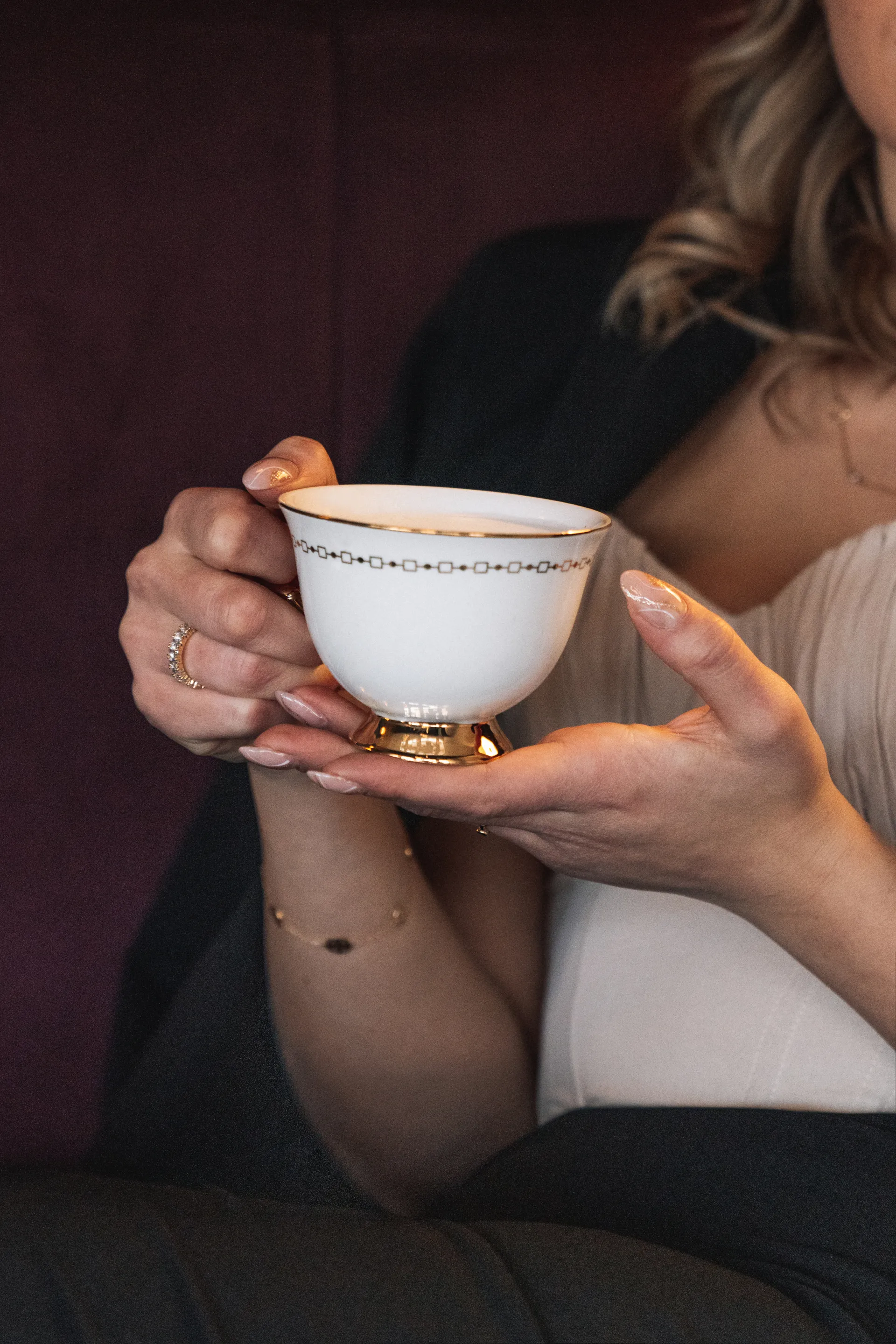 Tasse avec soucoupe Anima Bianco, 22 cl Hilke Collection