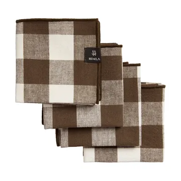 Bettyhill serviettes, lot de 4 - Chocolat - Himla
