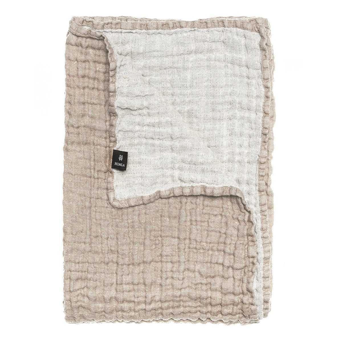 Himla Couvre-lit Hannelin beige-blanc 160x260 cm | Design Scandinave | Couvre-lits | Beige