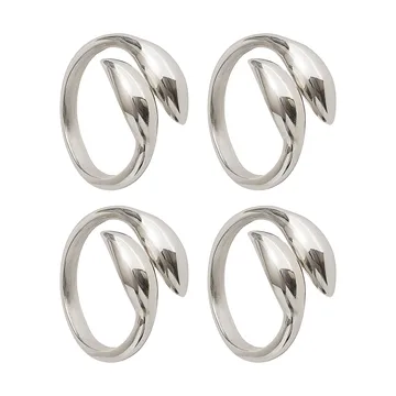 Inverness anneau de serviette - Argent, lot de 4 - Himla