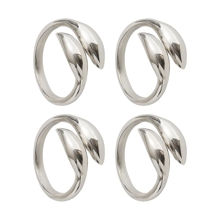 Inverness anneau de serviette - Argent, lot de 4 - Himla