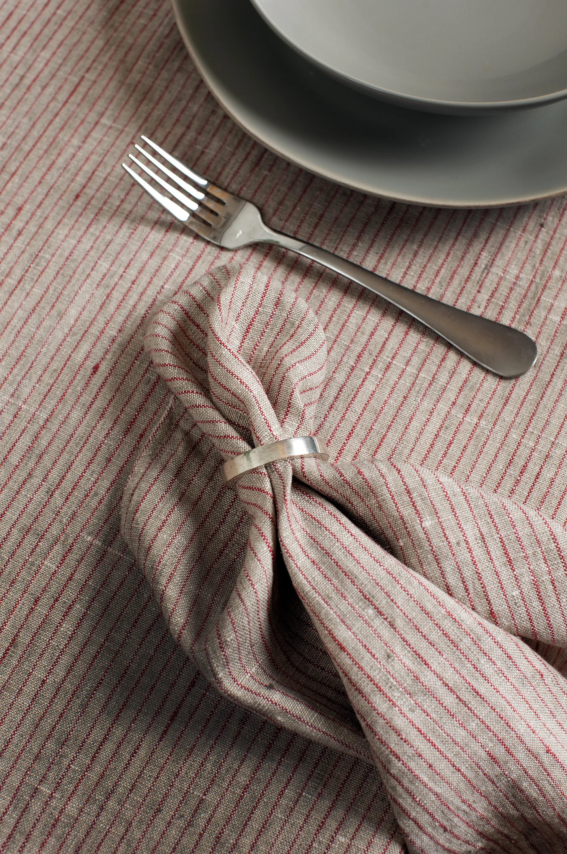 Lot de 4 Serviette Linus 45x45 cm, True red-natural Himla