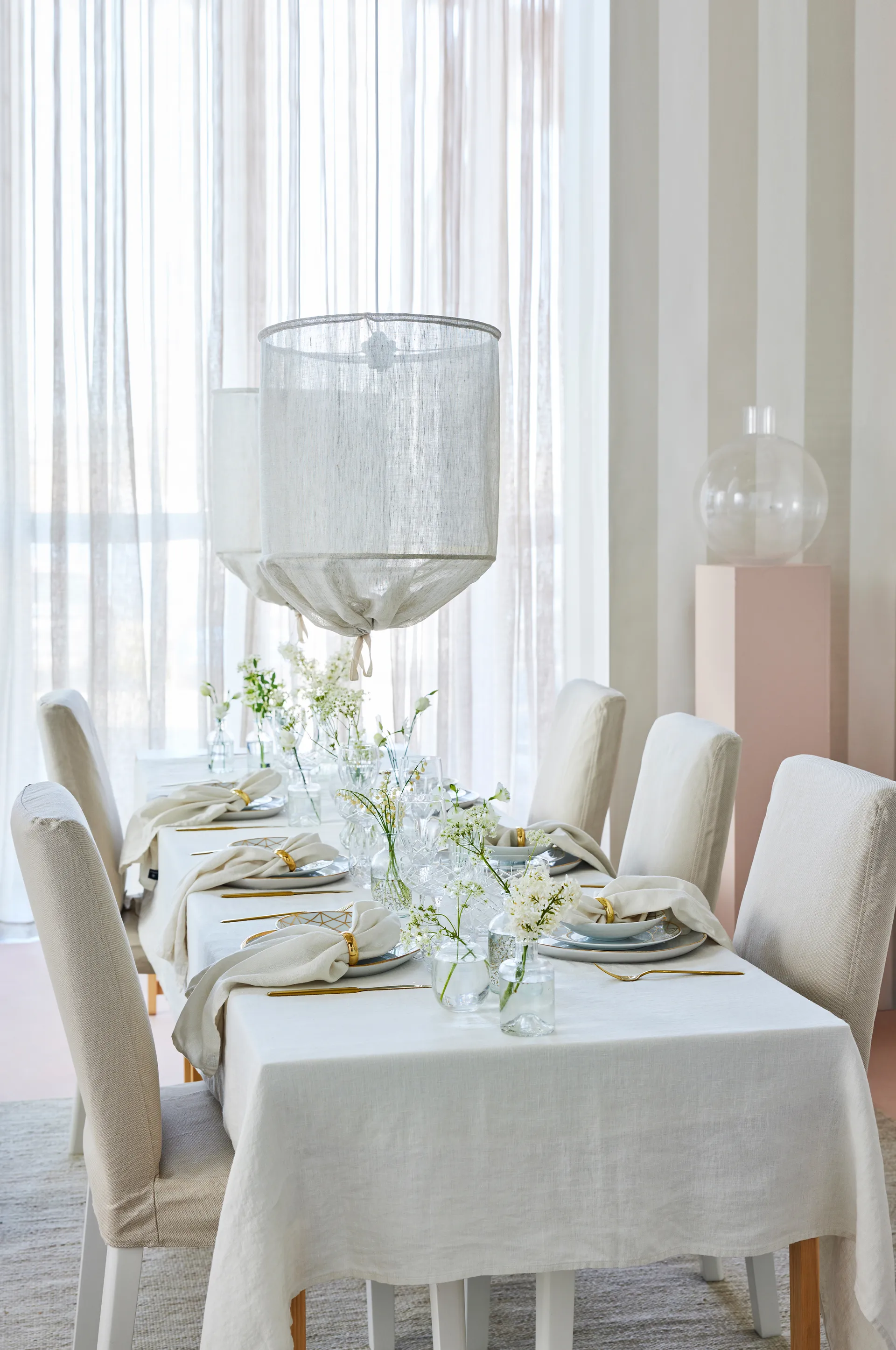 Nappe Sunshine 145 x 330cm, Fog (beige) Himla