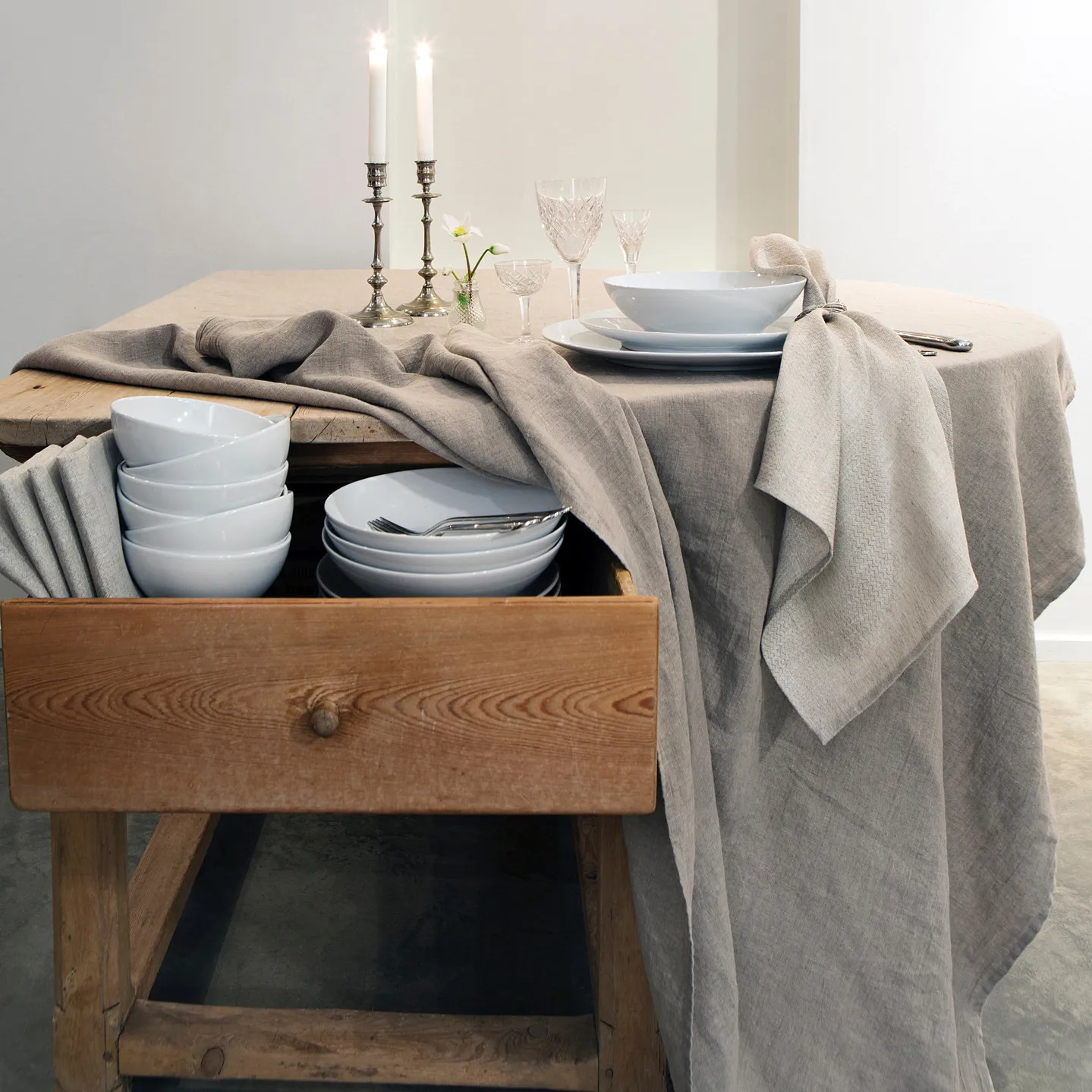 Nappe Sunshine neutre, 145x250 cm Himla