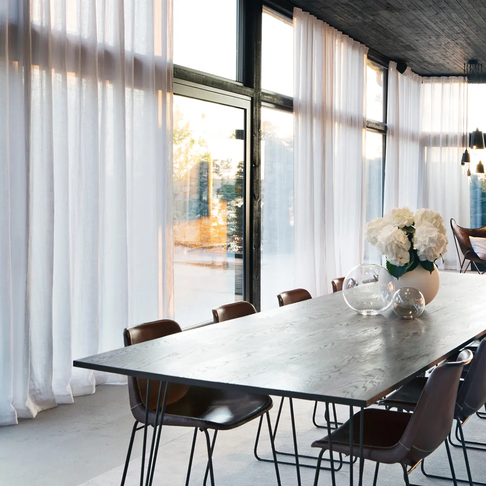 Rideau avec bande de pliage Sunshine 140 x 290cm, Ash (gris) Himla