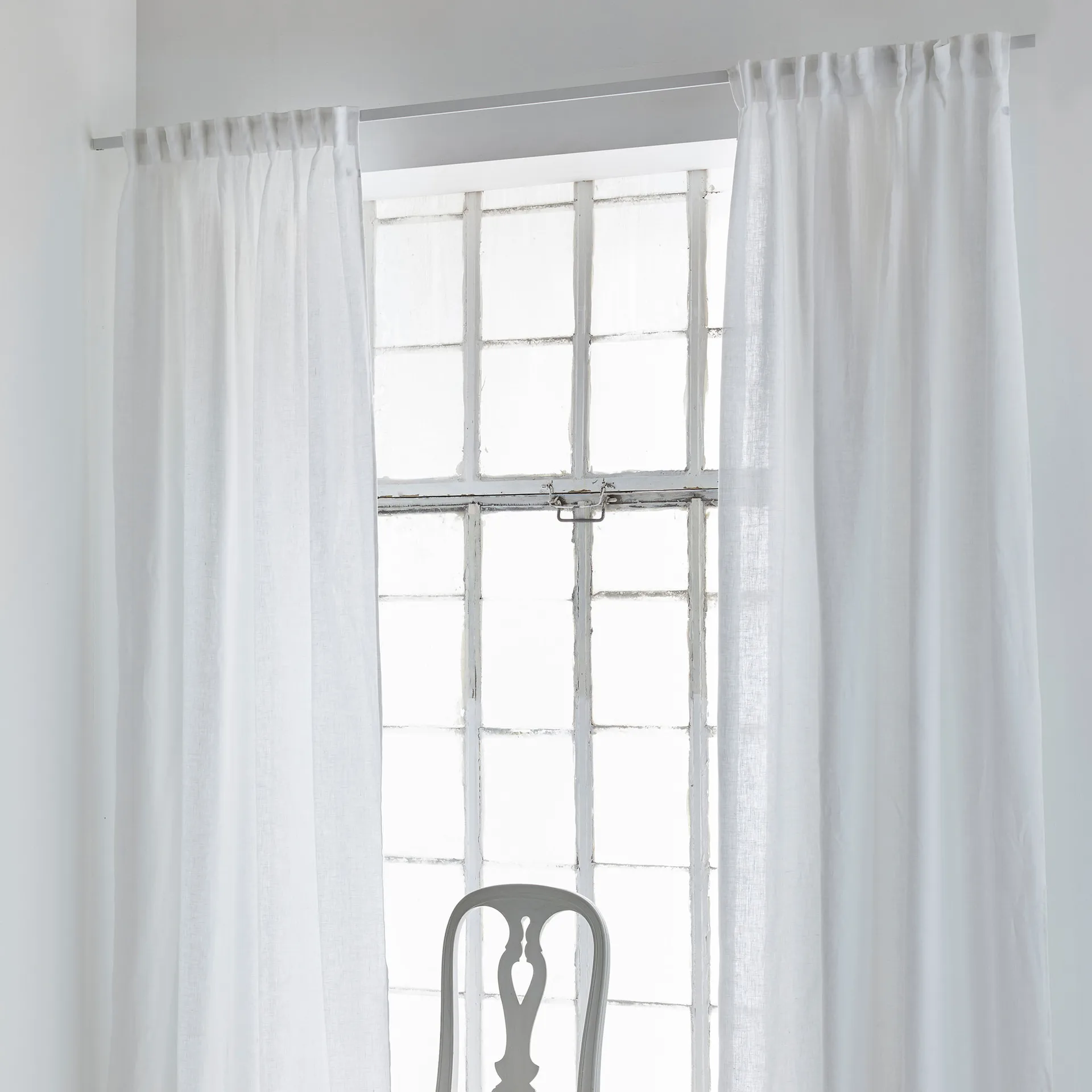 Rideau avec bande de pliage Twilight 140x290 cm, White Himla