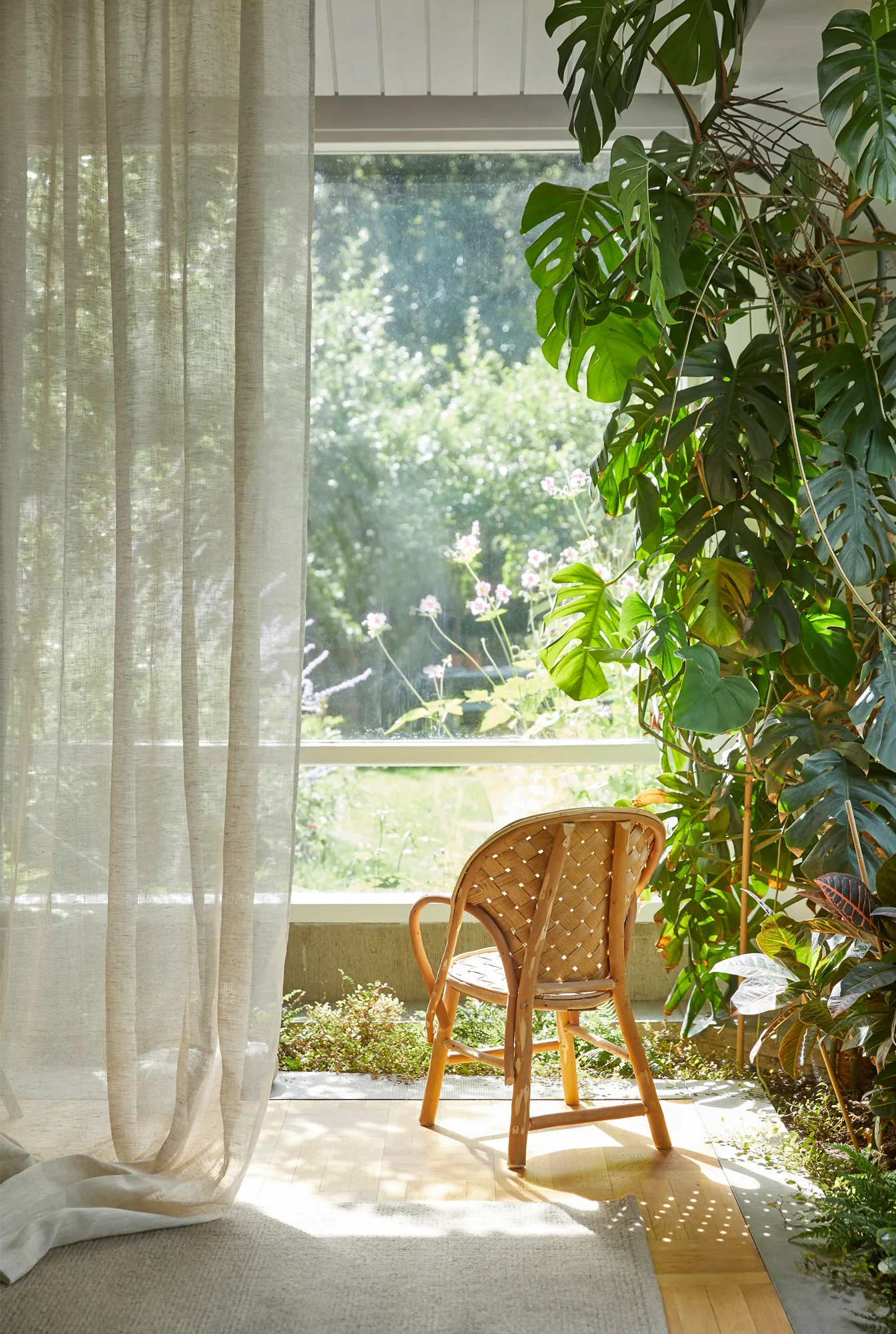 Rideau Dalsland plissé avec cordons, Oatmeal Himla