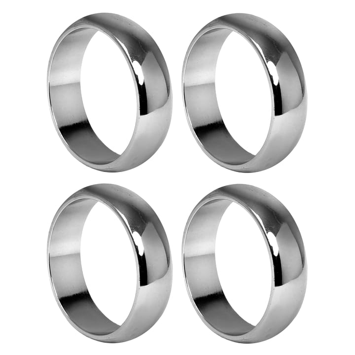 Rond de serviette Monaco Ø4 cm 4-pack - Argent - Himla