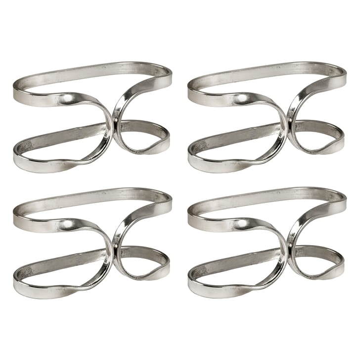 Rond de serviette Oslo Lot de 4 - Argenté - Himla