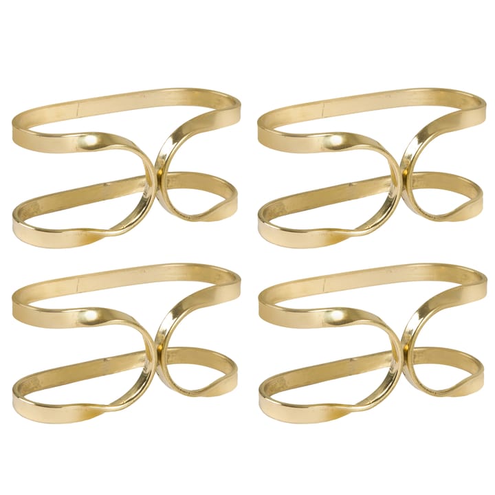 Rond de serviette Oslo Lot de 4 - Laiton - Himla