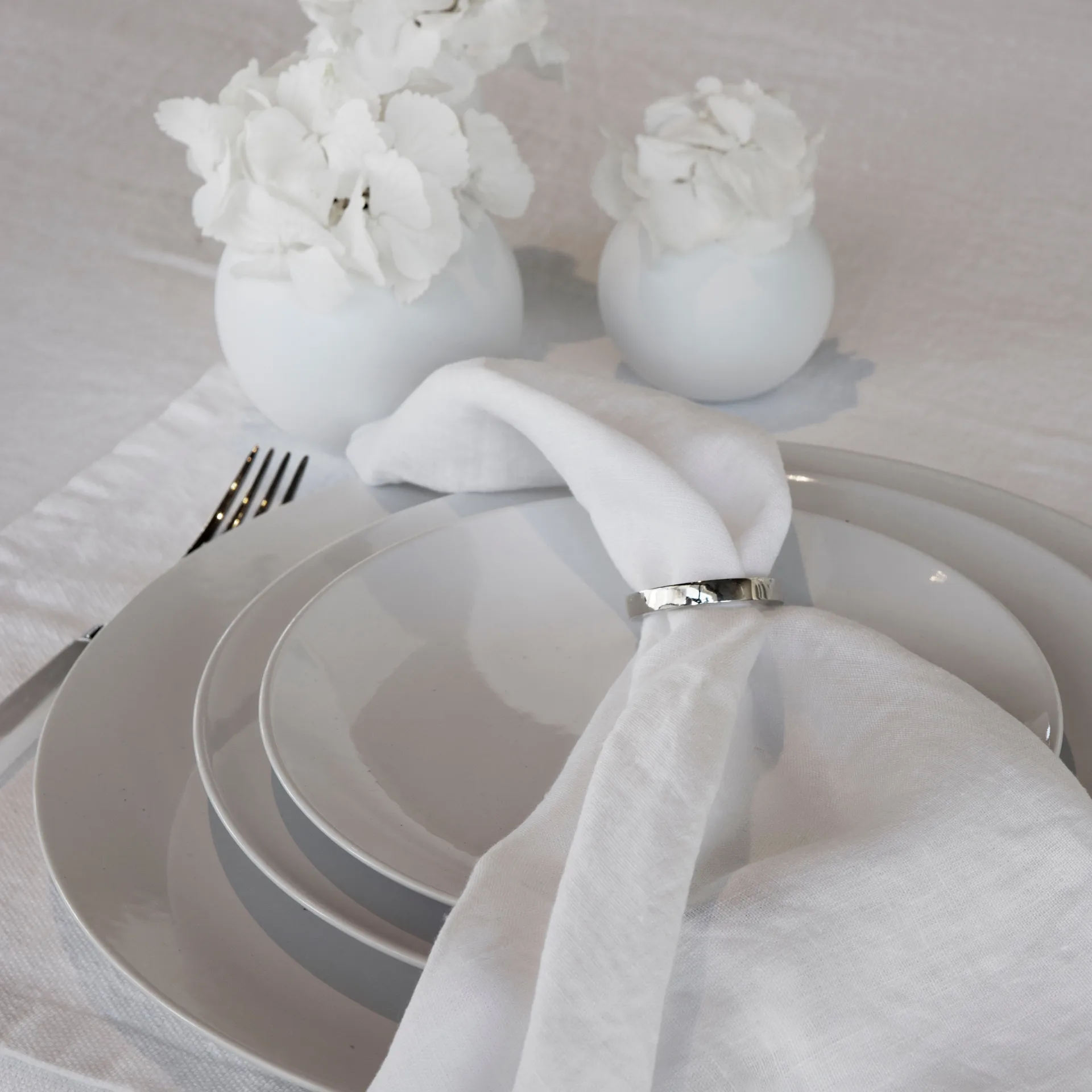 Rond de serviette Vasa Lot de 4, Argenté Himla
