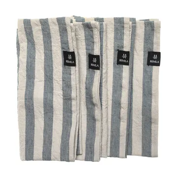 Serviette en tissu Riviera 45x45 cm, lot de 4 - Azur - Himla