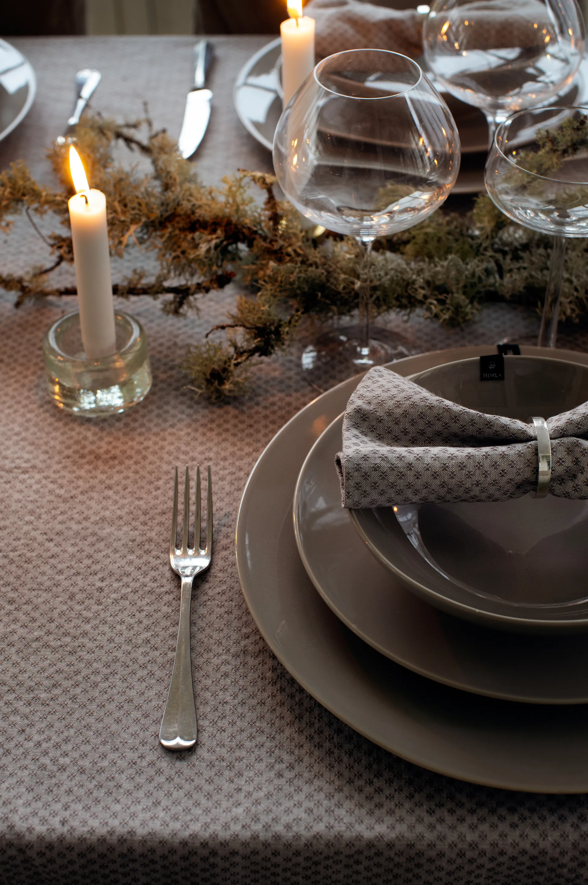 Serviette Julia 45x45 cm Lot de 4, pewter (gris) Himla