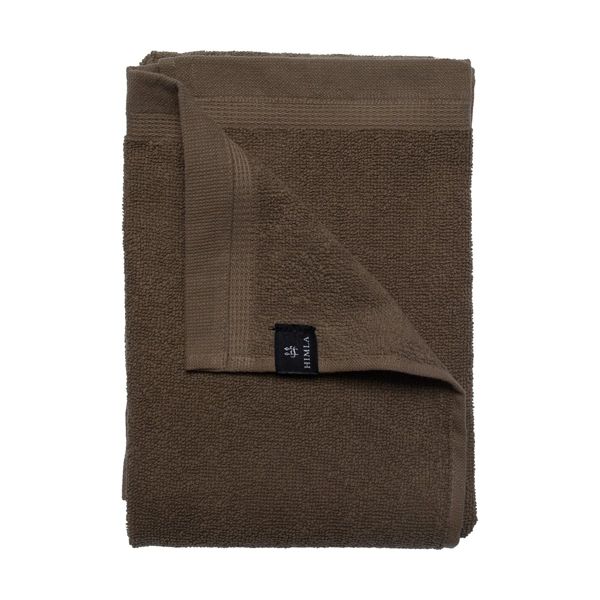 Himla Serviette Lina chocolat 50x70 cm | Design Scandinave | Serviettes de bain | Marron