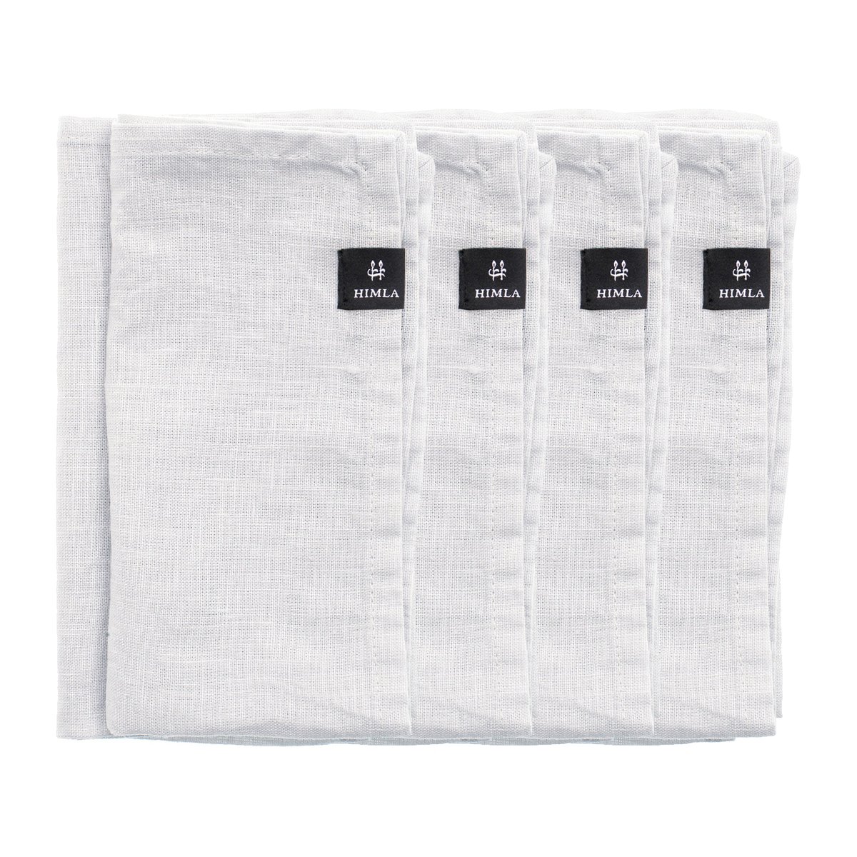 Himla Serviette Sunshine lot de 4 blanc | Design Scandinave | Serviettes en lin & en coton | Blanc