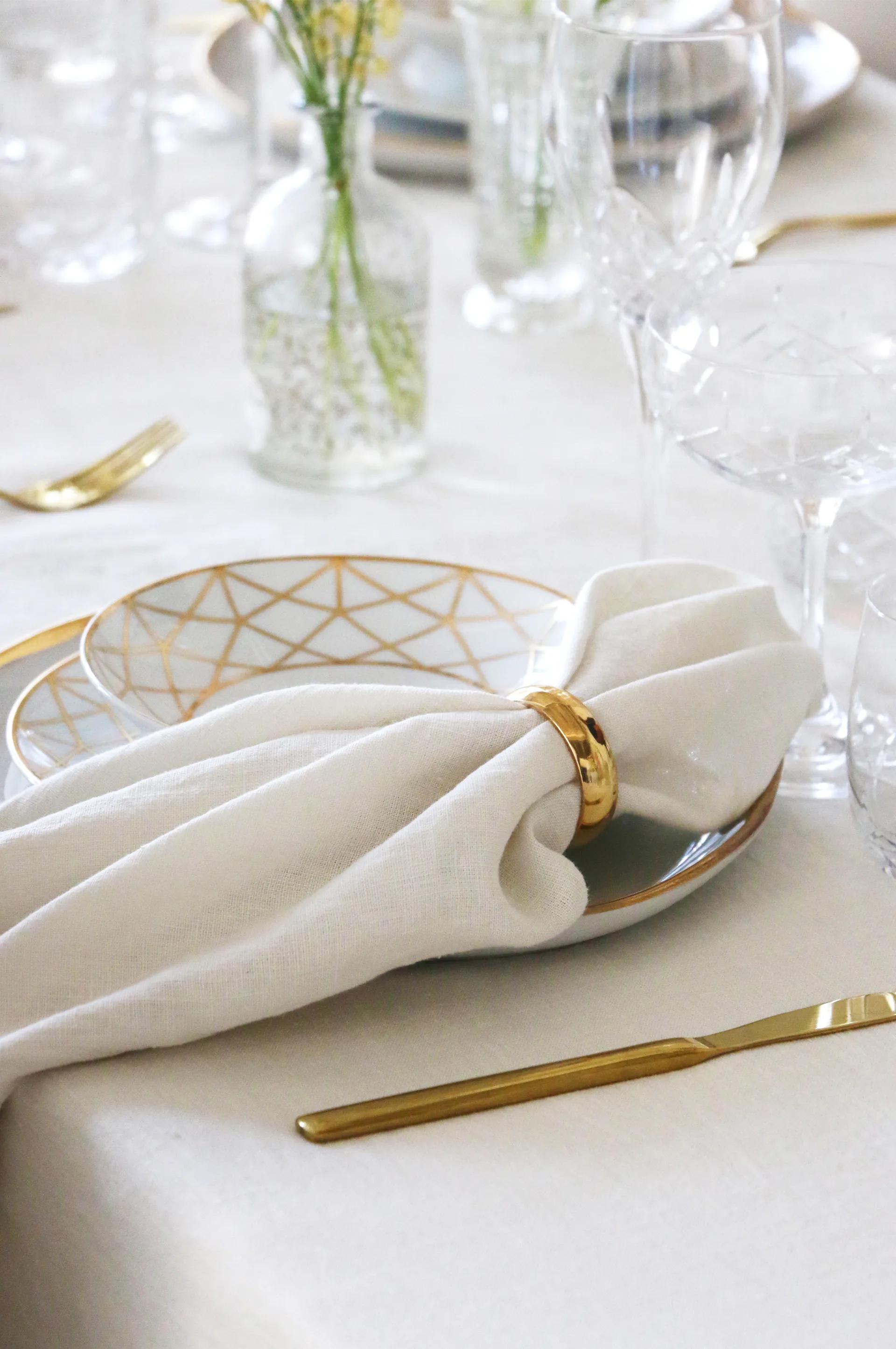 Serviette Sunshine lot de 4, Fog (beige) Himla