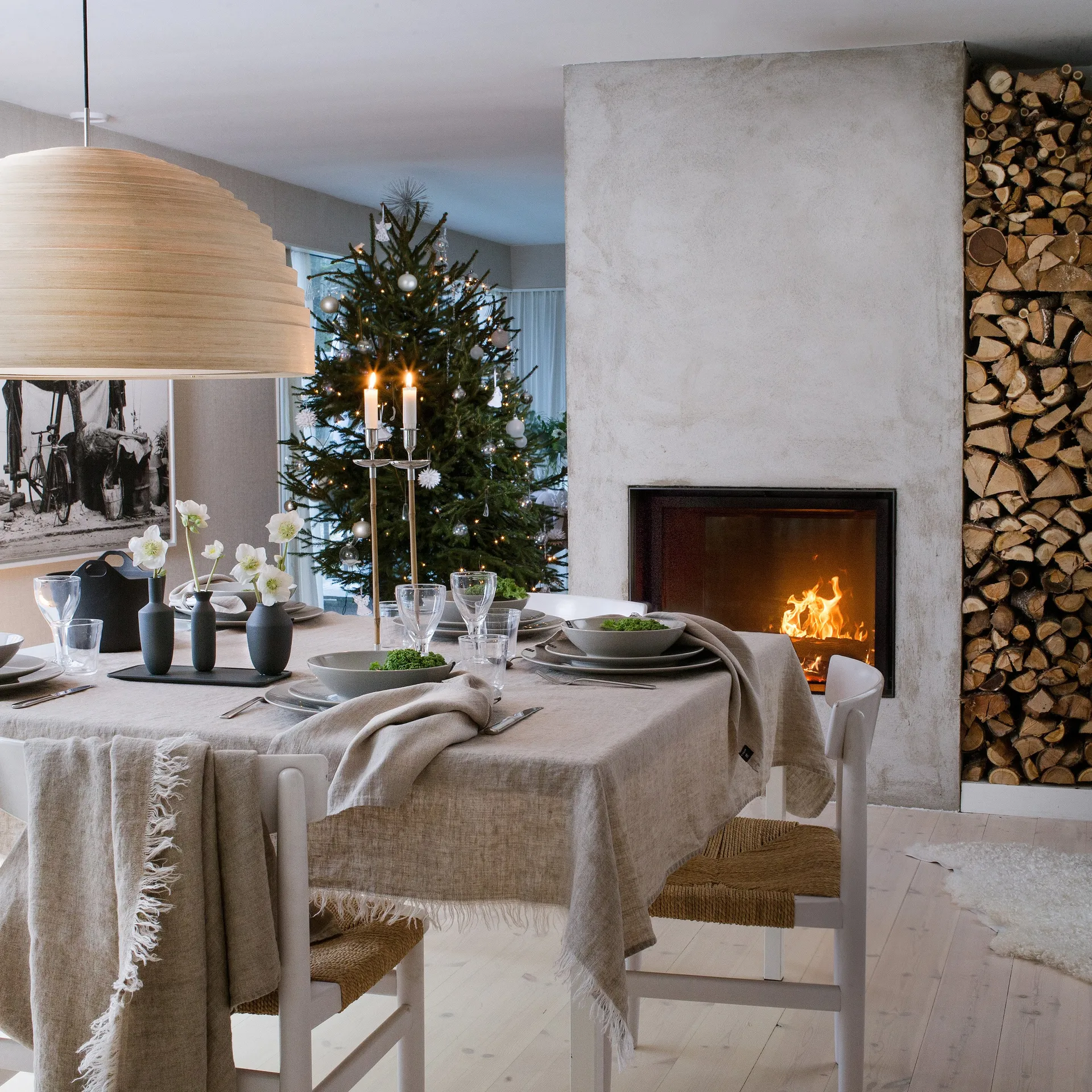 Serviette Sunshine lot de 4, neutre (beige) Himla