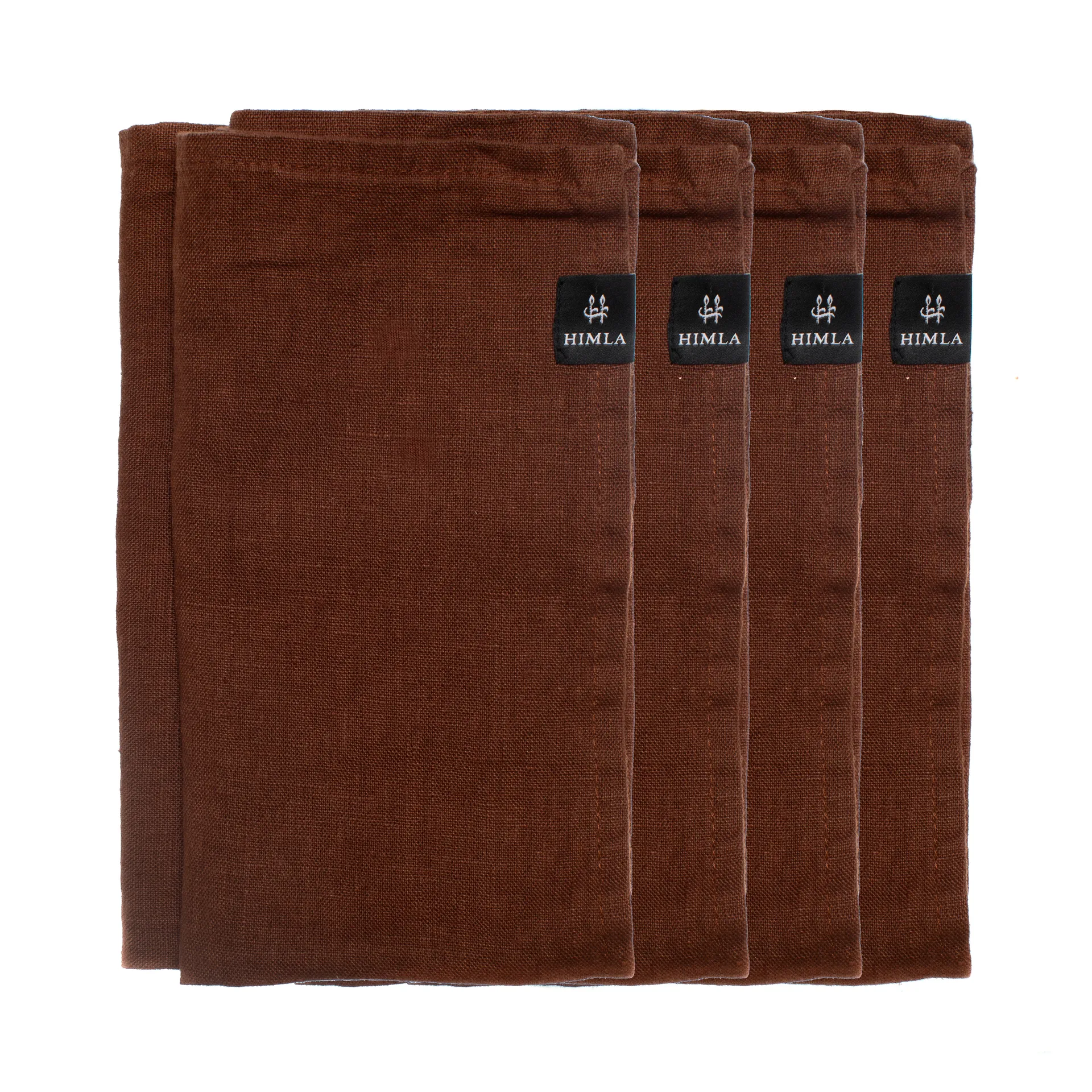 Serviette Sunshine lot de 4, Rustique (marron) Himla