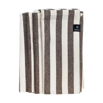 Serviettes en tissu Bretagne 50x50 cm, lot de 4 - Chocolate - Himla