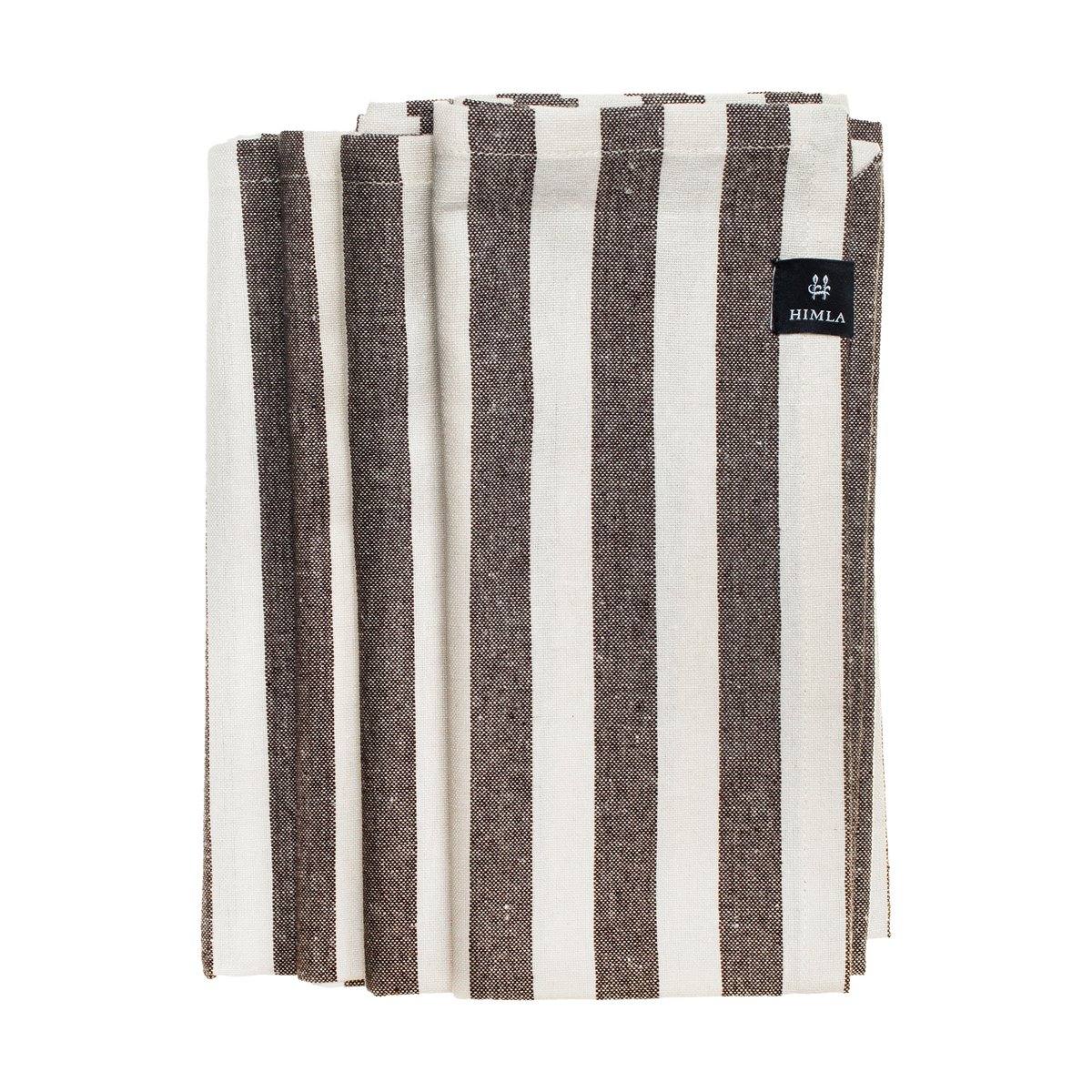 Himla Serviettes en tissu Bretagne 50x50 cm, lot de 4 Chocolate