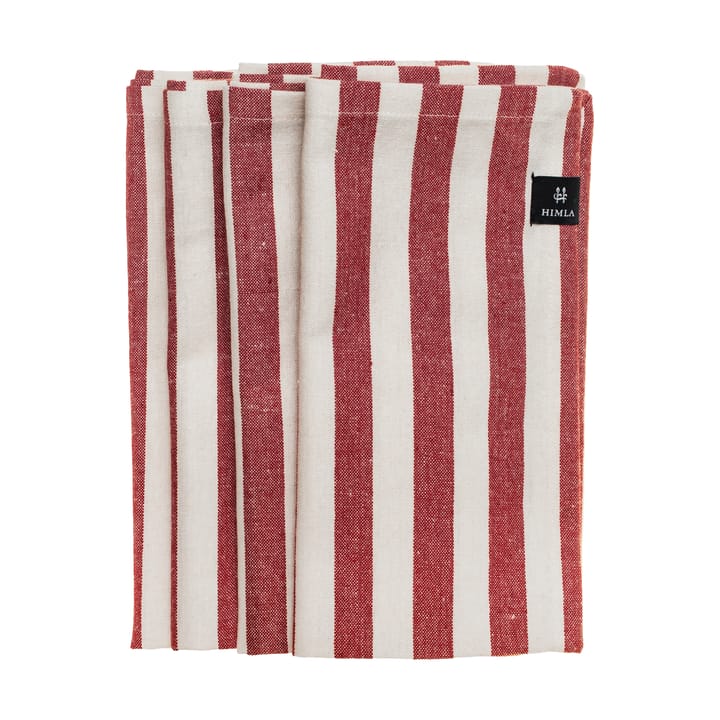 Serviettes en tissu Bretagne 50x50 cm, lot de 4 - Deep red - Himla