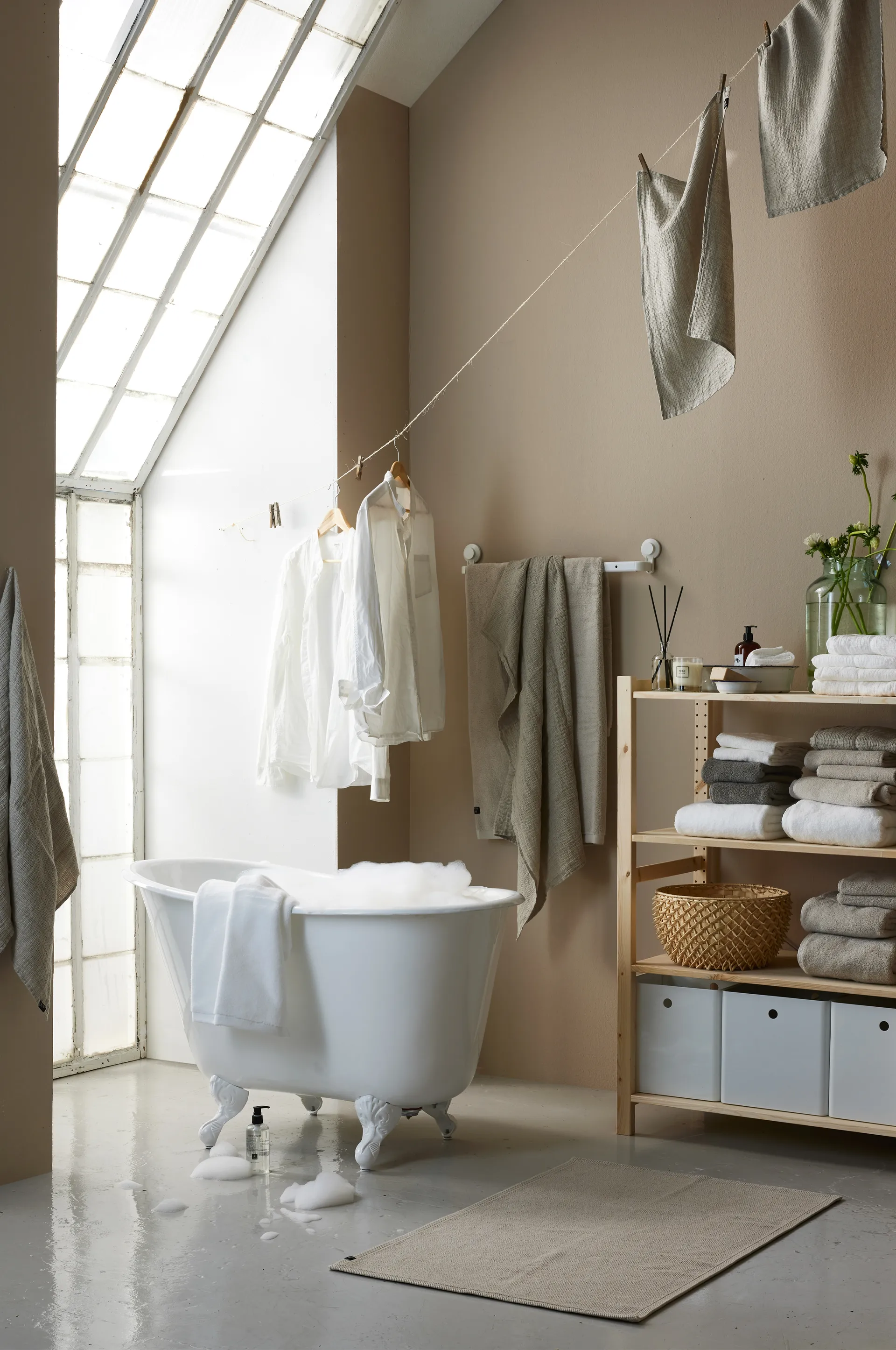 Tapis de salle de bain Max 60 x 90cm, Mother of pearl (beige) Himla