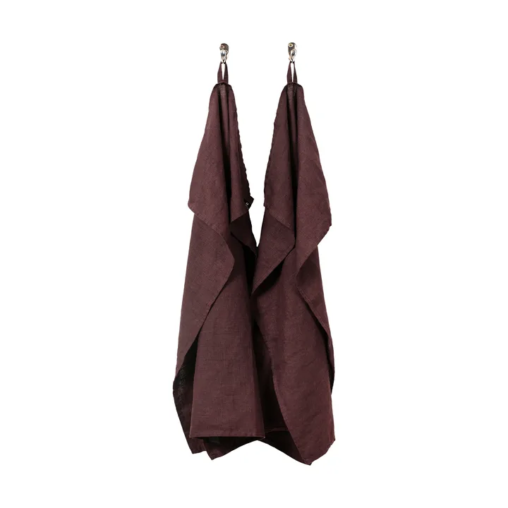 Torchon de cuisine Sunshine 50x70 cm lot de 2 - Burgundy (rouge) - Himla