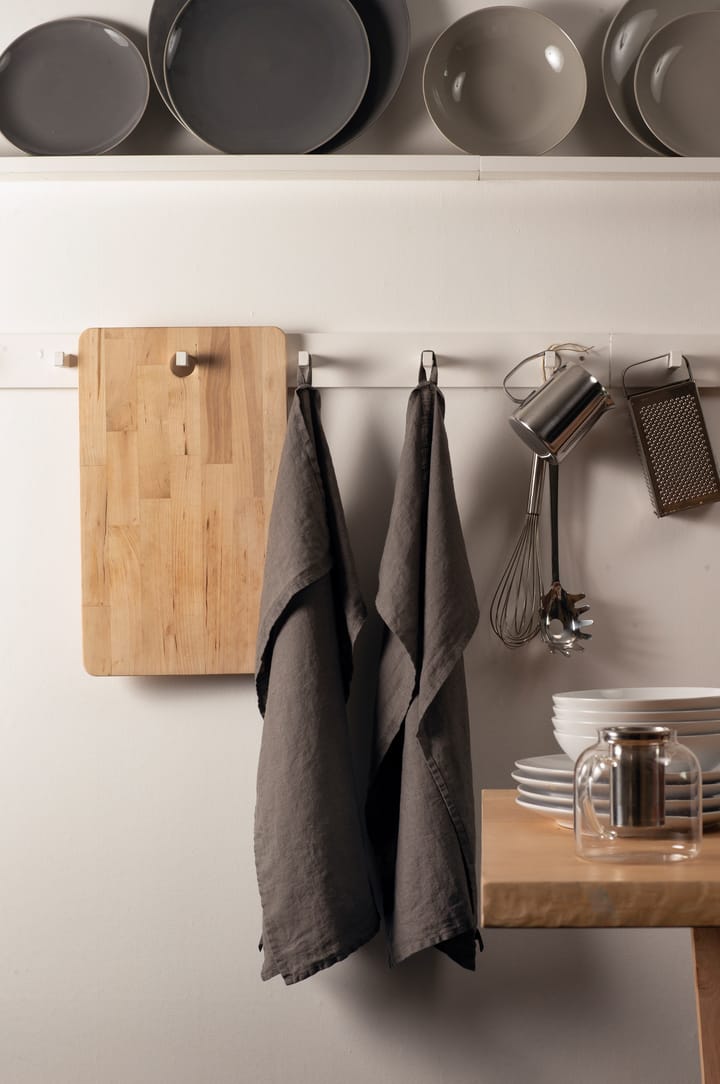 Torchon Sunshine Lot de 2, Charcoal (Gris foncé) Himla