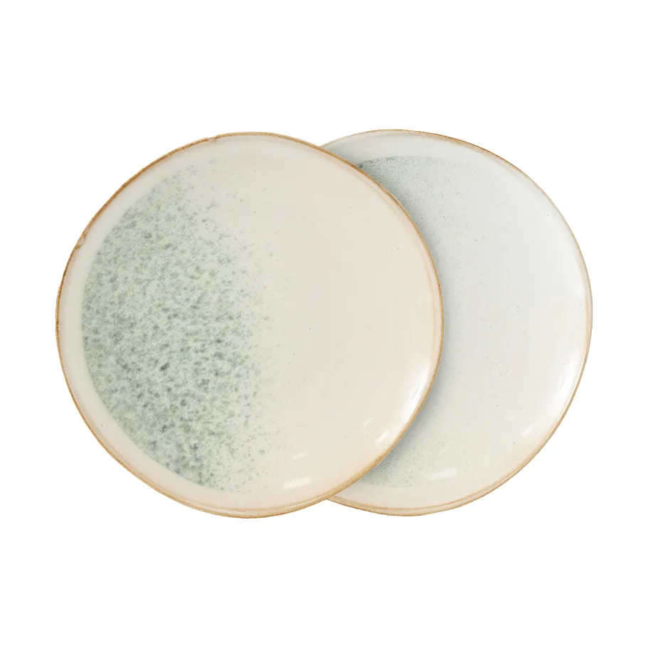 Assiette 70's 22cm lot de 2, Mist HKliving