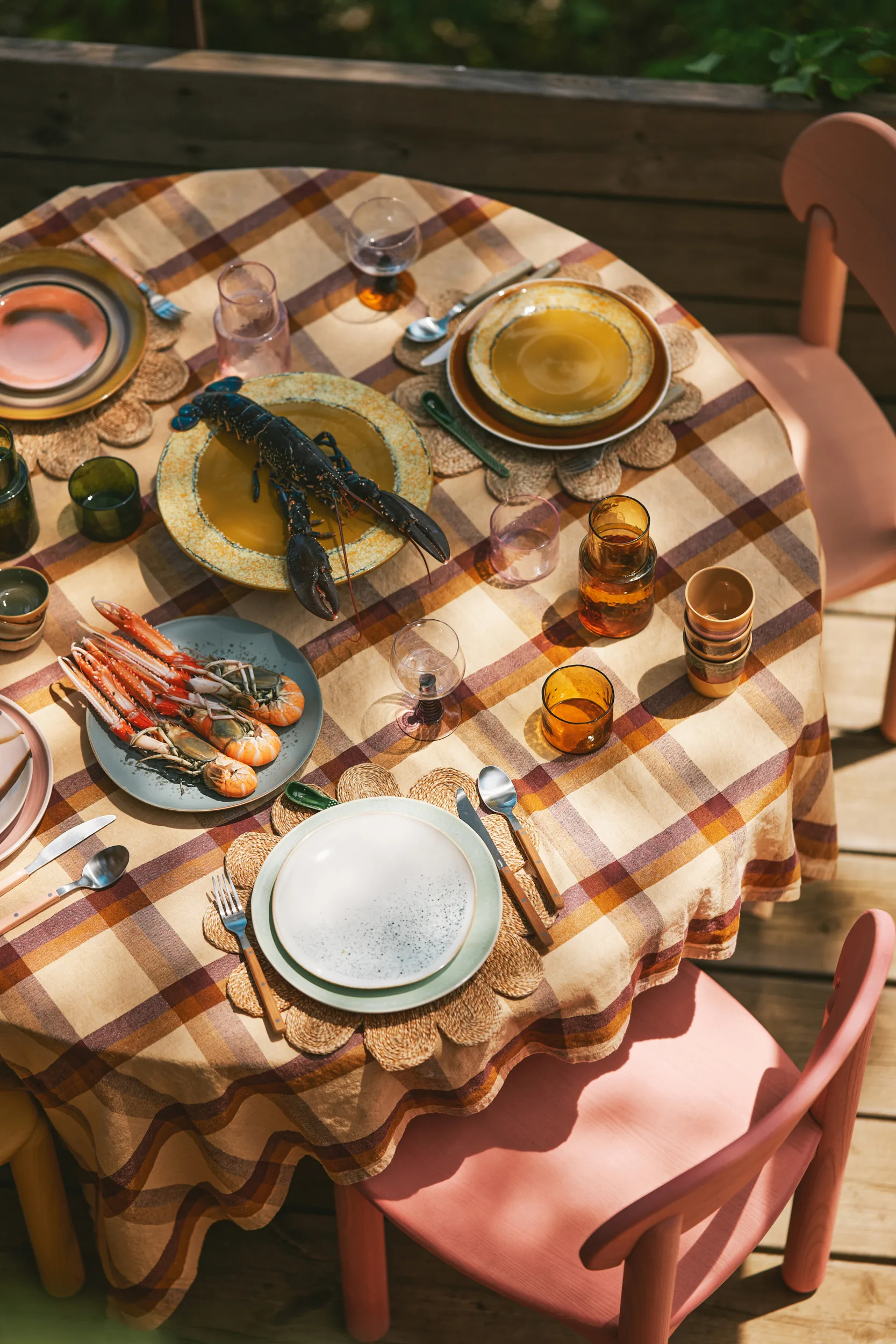 Assiette 70's Ø27,5cm 2 pièces, Palms HKliving