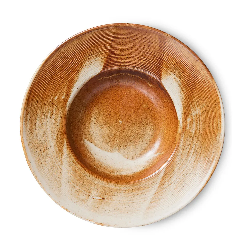 Assiette à pâtes Home Chef Ø28,5 cm, Rustic cream-brown HKliving