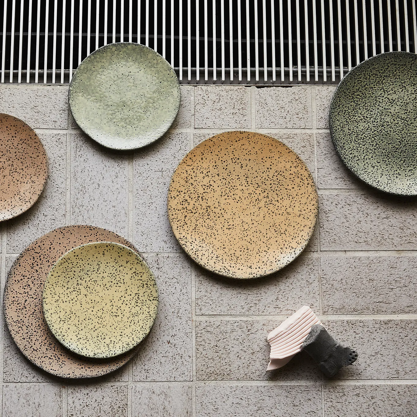 Assiette Gradient 29 cm 2 pièces, Vert HKliving