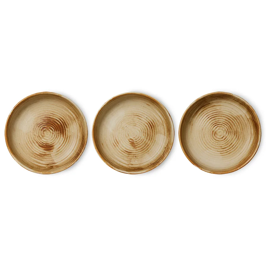 Assiette profonde Home Chef large Ø21,5 cm, Rustic cream-brown HKliving